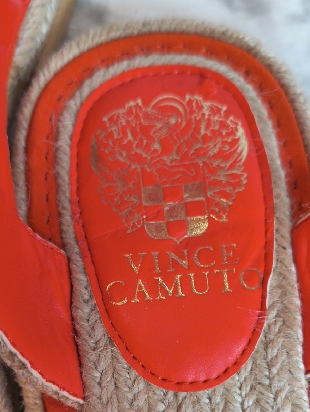 Vince Camuto Women's Espadrille Orange Ankle Wrap Sandals, Size 7M - Picture 13 of 13
